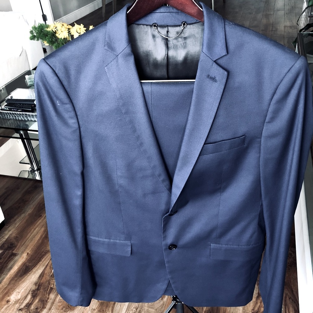 Blue Zara suit